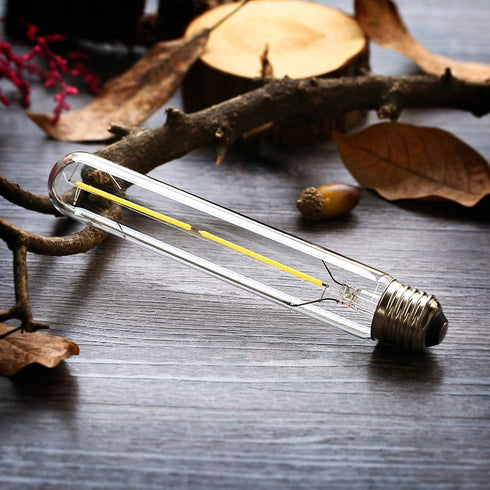 Dimmable 4W LED Tube Bulbs 4000K Daylight White, T10 Tubular Edison Style LED Filament Bulb, Vintage Light Bulbs 40 Watt Equivalent,E26 Medium Bas...