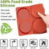 JOERSH 2-PK Silicone Egg Molds 4 Inch Jumbo Muffin Top Baking Pans, Non-Stick Large Disc Round Silicone Molds for Hamburger Bun, Corn Bread, Pie, ...