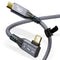 CABLEDECONN USB C 3.2 Gen-2 240W Curved Extension Cable 2m 6.6ft Data Transfer 20Gbps 48V/5A Charging Cable Type-C 4K Video Output Compatible with...
