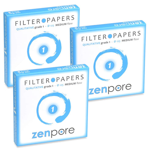 Qualitative Filter Paper 12.5cm Lab Filter Paper for Chemistry, Standard Qualitative Grade 1-Medium Flow 125mm(300 Discs)...