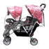 Weather Shield Double Popular for Swivel Wheel Stroller Universal Size Baby Rain Cover/Wind Shield Deal (Black)...