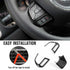 3PCS Car Steering Wheel Cover Trim Interior Accessories for Jeep Renegade 2015-2023 for Jeep Compass 2017-2020 (Black)...
