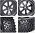 1/10th Scale Off-Road RC Tires&12mm Hex Wheel Rims, Pre-glued with Sponge Inserts Compatible with Traxxas Redcat Exceed RC 1:10 Buggy...