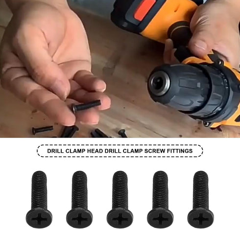 The Lord of the Tools 5PCS M6x25mm Drill Chuck Shank Adapter Screw Carbon Steel Fixing Screw Left Hand Thread for UNF Drill Chuck Shank Adapter Bl...