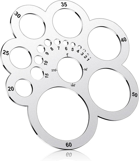 Weewooday Leather Corner Punch Set Round Leather Corner Cutting Ruler Metal Circle Template Cutting Tools for Drawing Drafting Craft Projects DIY ...