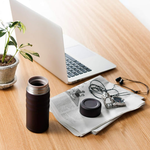 Kyocera 12oz. Ceramic Coated Interior, Double Wall Vacuum Insulated, Stainless Steel Travel Mug-Matt Black...