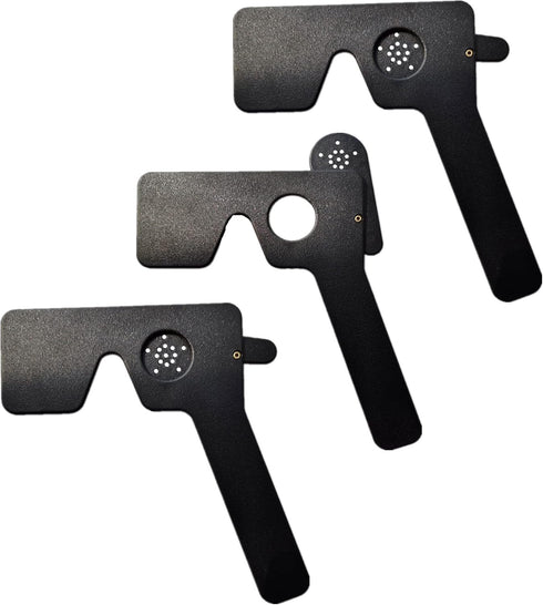 3 Pack Ophthalmic 14-Pinhole Eye Occluder for Vision Test, Portable Handheld Eye Exam Tool for Ophthalmologists Orthoptists and Optometrists Black...