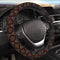 Native American Steering Wheel Cover, Red Auto Steering Wheel Protector Universal Car Accessories Neoprene Interior Decor Protection 15 Inch Fit U...