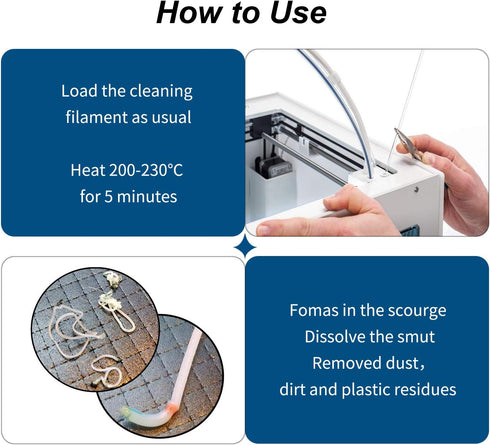 3D Printer Cleaning Filament 1.75mm?100g (0.22lbs)?Dimensional Accuracy +/- 0.05mm?Natural Color?Fit Most FDM Printer...