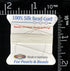 Bead Buddy 0.45mm Natural White Silk Cord Thread with Attached Needle - Ideal for Jewelry Making - 2m Long...