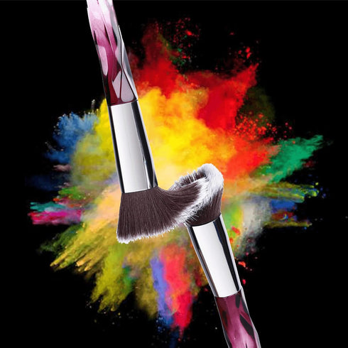 XMOSNZ Makeup Brushes 15pcs Premium Synthetic Bristles Crystal Handle Set Eyeshadow Brush Face Lip Eye Make Up Brush Sets Professional with 4 Make...