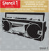 Stencil1 Boombox Stencil 5.75" x 6" - Durable Quality Reusable Stencils for Drawing Painting - Music Stencil Urban Graffiti Decorating Items and D...