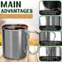 Stainless Steel Camping Mug with Handle - 13.5 oz Coffee Camping Mug with Carabiner Handle Portable Backpack Outdoor Hiking Cup Lightweight Campin...