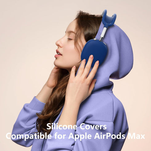 Silicone Case Cover for AirPods Max, Ear Pad Case Cover/Ear Cups Cover/Headband Cover for AirPods Max Headphones, Anti-Scratch Accessories Soft Si...