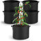 5-Pack Grow Bags 5 Gallon Thickened Plant Grow Bags Multi-Purpose Nonwoven Fabric Pots with Durable Handles, Outdoor Garden Plant Pots for Fruits ...