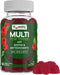 YumVs Teen Multivitamin Gummies with Biotin and Antioxidants - Raspberry Flavor - Hair Skin Nails Support - Vegetarian Kosher Teen Vitamins for Bo...