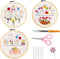 Westhood 3 Sets Beginners Embroidery kit, Different Stitches Practice with Instructions, Embroidery Starters Kit with Patterns Include 2 Wooden Em...