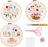 Westhood 3 Sets Beginners Embroidery kit, Different Stitches Practice with Instructions, Embroidery Starters Kit with Patterns Include 2 Wooden Em...