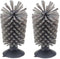 2PCS Glass Cleaning Brush with Suction Cup, Kitchen Bottle and Wine Cup Cleaner, Stable Washing for Cups, Mugs, Decanters and Jugs, Gray...