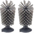 2PCS Glass Cleaning Brush with Suction Cup, Kitchen Bottle and Wine Cup Cleaner, Stable Washing for Cups, Mugs, Decanters and Jugs, Gray...
