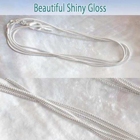 Jishi 33ft Silver Snake Chain 1.2mm Jewelry Making Chains for Necklace Bracelet DIY Jewelry Supplies Findings - Silver Plated Round Snake Cable Ch...