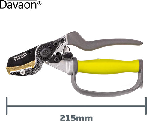 Davaon Pro Anvil Pruning Shears for Gardening - Achieve 30% More with Less Effort with These Premium Garden Pruners, Plant Shears for Razor-Sharp ...