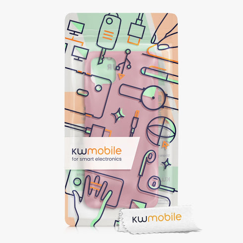 kwmobile Case Compatible with Samsung Galaxy A12 Case - Soft Slim Protective TPU Silicone Cover - Dark Rose...
