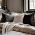 MIULEE Pack of 2 Decorative Velvet Throw Pillow Cover Soft Black Pillow Cover Soild Square Cushion Case for Sofa Bedroom Car 18x 18 Inch 45x 45cm...