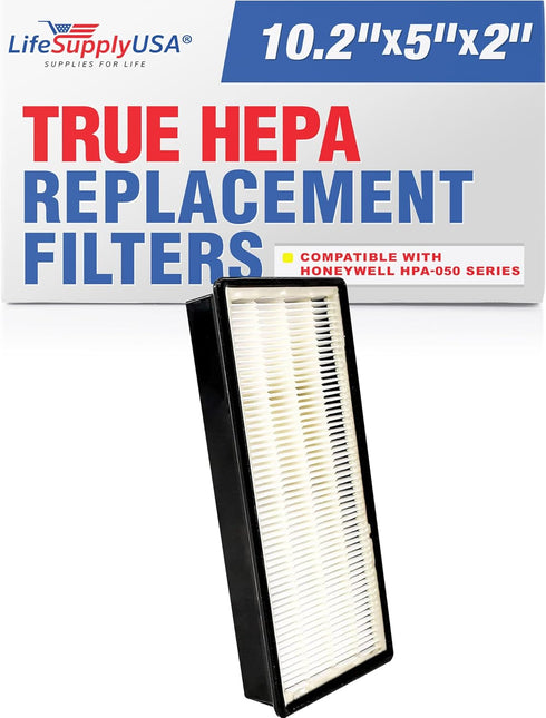 LifeSupplyUSA True HEPA Filter Replacement Compatible with Honeywell HRF-H1 HRF-H2 HPA050 HPA150 HPA060 HPA160 HHT055 HHT155, Filter H Air Purifie...