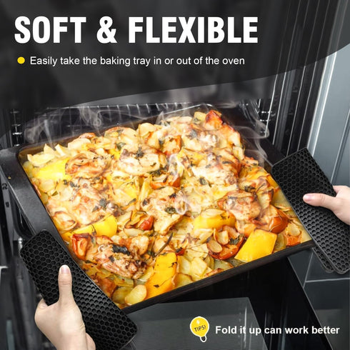 Walfos Silicone Trivet Mats - 4 Heat Resistant Pot Holders, Multipurpose Non-Slip Hot Pads for Kitchen Potholders, Hot Dishers, Jar Opener, Spoon ...