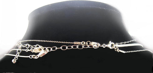 925 Sterling Silver Chain Extenders for Pendant Necklace Bracelet Anklet Made in Italy (Set 2pcs)...
