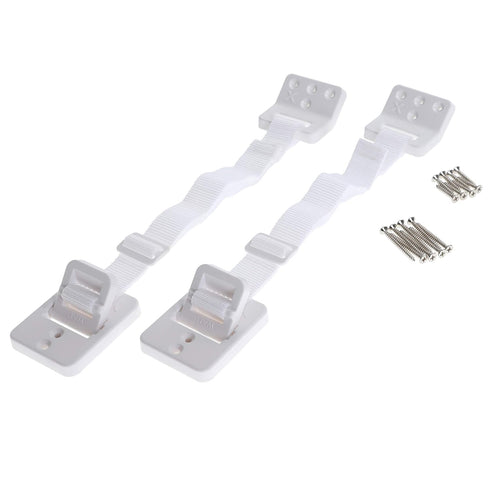 Dreambaby Hinged Anti-Tip Furniture Anchors, White...
