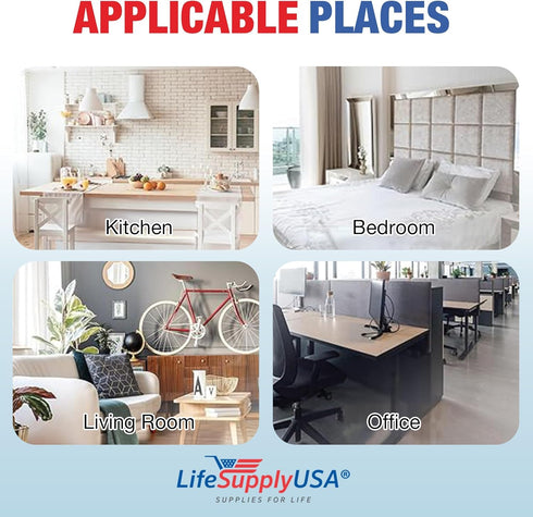 LifeSupplyUSA True HEPA Filter Replacement Compatible with Hunter 30610, 30611, 40882, 40884, 408841 Air Purifier...