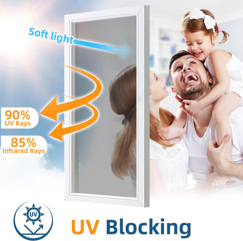 DUOFIRE One Way Window Film Privacy See Out Not in Heat Blocker Window Tint Reflective Mirror Window Tinting Film for Home Static Cling Anti-UV Su...