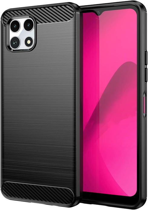 Osophter for Revvl 7 5G Case: T-Mobile Revvl 7 5G Phone Case Shock-Absorption Flexible TPU Rubber Protective Cell Cover for T-Mobile Revvl 7 5G(Bl...