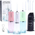 Cordless Water Flosser, 220ml Portable Water Flosser Rechargeable 4 Hour Battery Life, 4 Cleaning Floss Picks, IPX7 Waterproof Teeth Cleaner, 3 Pr...