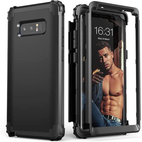 IDweel for Galaxy Note 8 Case, 3 in 1 Shockproof Slim Hybrid Heavy Duty Protection Hard PC Cover Soft Silicone Rugged Bumper Full Body Case for fo...