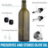 Zulay Kitchen Olive Oil Dispenser Bottle – 17oz Glass Oil Container with Spout, Funnel & Pourer – Dark Brown...