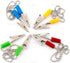 AUEAR, 6 Pack Napkin Clips Metal Dental Bib Chain Holder Fixing Lanyard Flexible for Adult (4 Colors)...