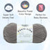 Lion Brand Yarn Feels Like Butta Yarn Cocoa 215-125 (3-Skein) Same Dyelot Worsted Medium #4 Soft 100% Polyester Bundle with 1 Artsiga Craft Bag......