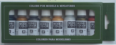 Vallejo - Model Color Effects Metallic Colors Set | Modeling Acrylic Paints | 8 Bottles x 18 ml (0.60 fl.oz.)...