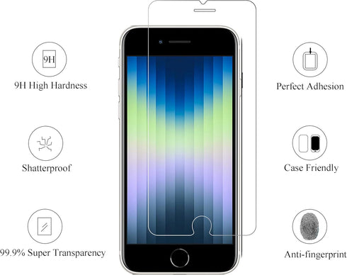 Ailun Screen Protector for iPhone SE 2020/2022 2Pack 0.33mm 4.7 Inch Tempered Glass Case Friendly iPhone SE 2nd/3rd Generation......