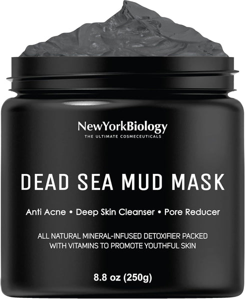 New York Biology Dead Sea Mud Mask for Face and Body - Spa Quality Pore Reducer for Acne, Blackheads & Oily Skin, Natural Skincare for Women, Men ...