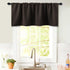 KOUFALL Blackout Valance Curtains for Living Room Rod Pocket Valence for Window Chocolate Brown 52x18 Inch Length...
