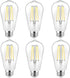 WIHTU Vintage LED Edison Bulbs, 6W Equivalent 60W, ST58 Antique LED Filament Bulbs, LED Light Bulbs with 95+ CRI, High Brightness Daylight 4000K, ...
