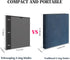 0.5 inch Telescoping 3 Ring Binder -1PCS-Black?1/2 inch Flexible Round Binder with Customizable Front Cover and Clear Catalog Pocket, Holds 8.5x11...
