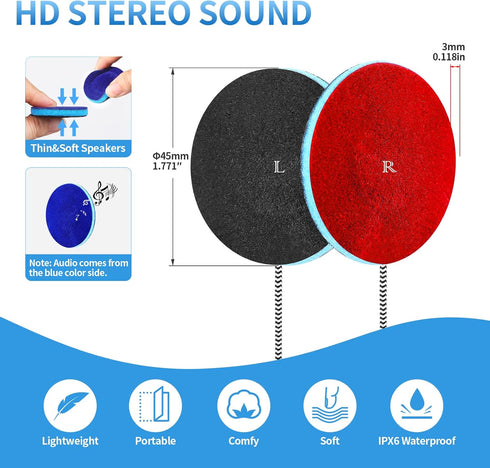 Sleep Ultra Thin Pillow Speakers Replacement Headband Speakers Helmet Speakers with diameter 30mm (3.5mm interface)...