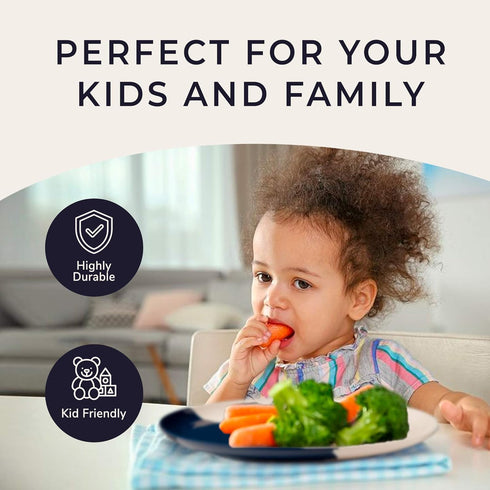 Melamine Side Plates Set of 4, Chip and Break-Resistant, Durable Salad Plates, Kid-Friendly Dessert Plates for Indoor and Outdoor, Dishwasher Safe...