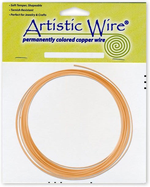 Artistic Wire 14 Gauge Bare Copper Craft Jewelry Wrapping Wire, 10 ft...