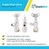 SharkBite 1/2 x 3/8 Inch Compression Angle Stop Valve, Loose Key Quarter Turn, Push to Connect Brass Plumbing Fitting, Chrome Finish, PEX Pipe, Co...